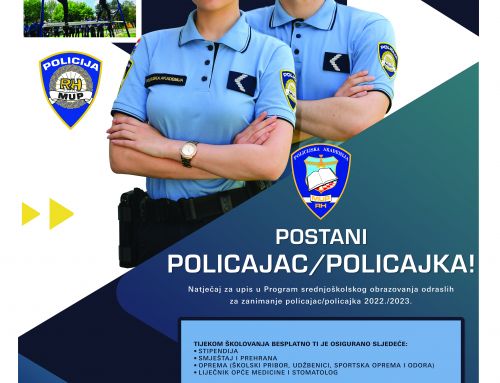Poziv na upis u Program srednjoškolskog orbrazovanja odraslih za zanimanje policajac/policajka