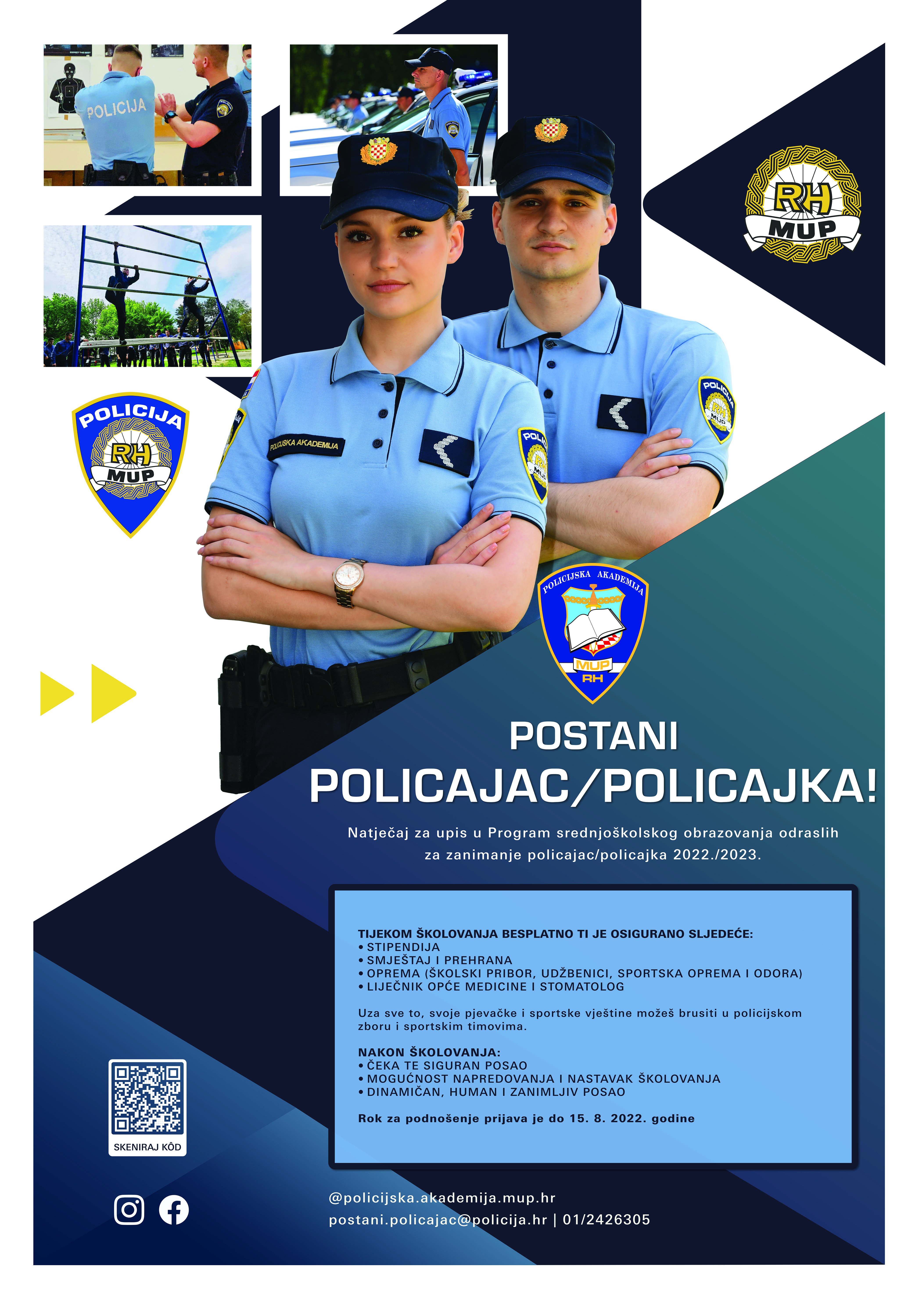 Poziv na upis u Program srednjoškolskog orbrazovanja odraslih za zanimanje policajac/policajka