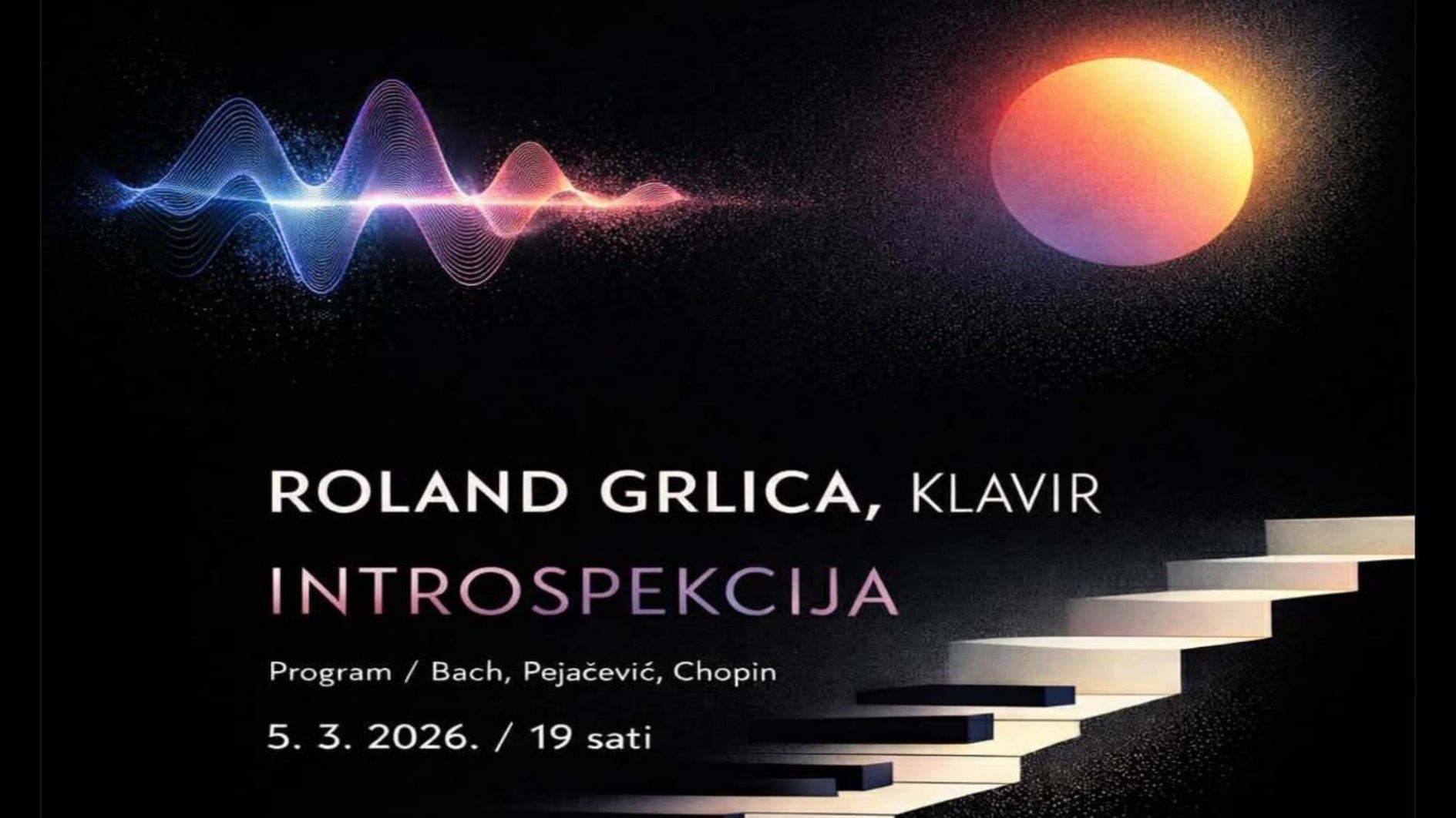Solistički koncert “Introspekcija” Rolanda Grlice, četvrtak, 5.3. u 19 sati