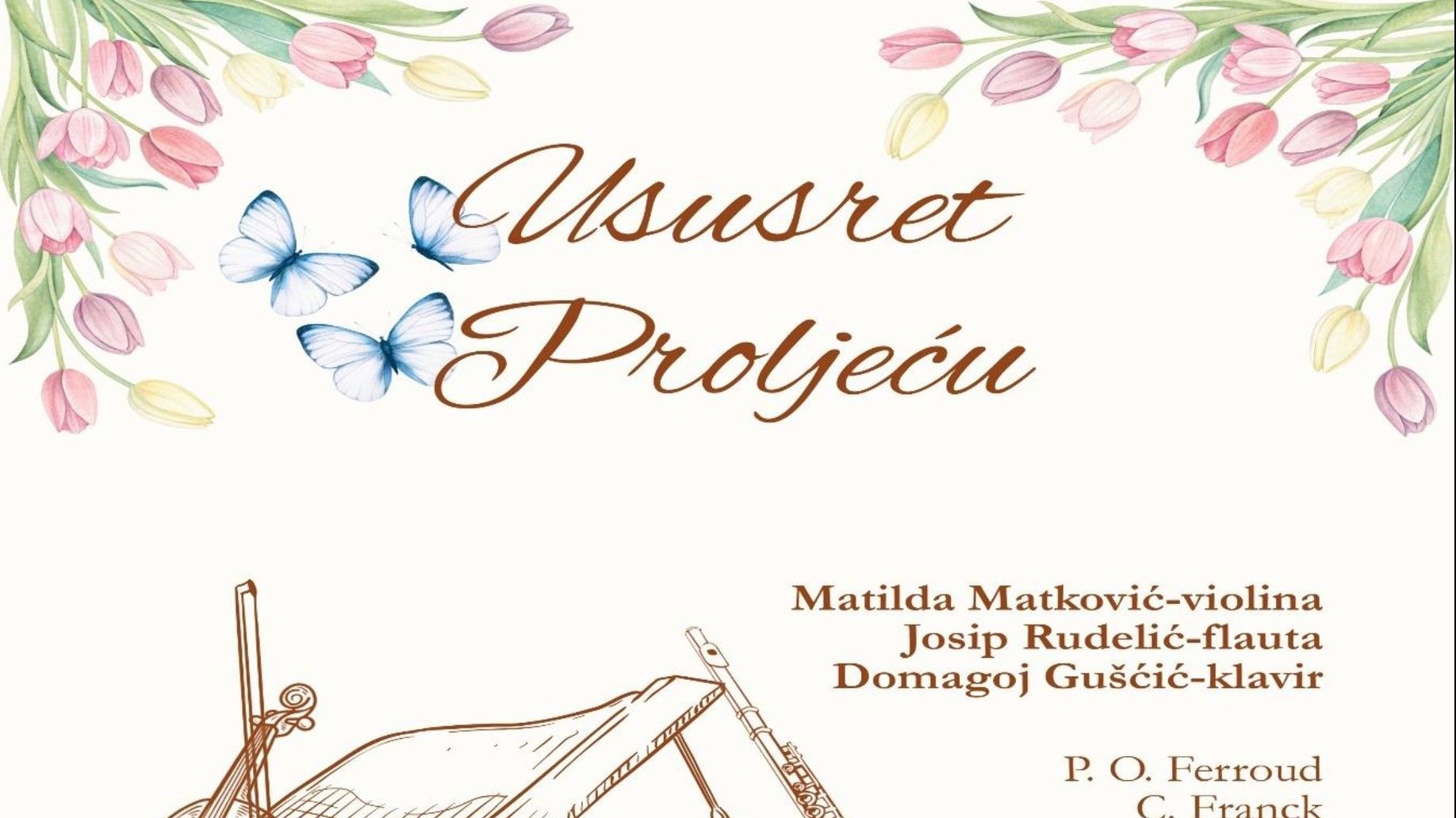 Koncert klasične glazbe “Ususret proljeću”, petak, 6.3. u 19 sati